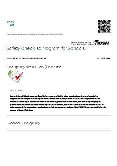 Safety Checklist Program for Schools